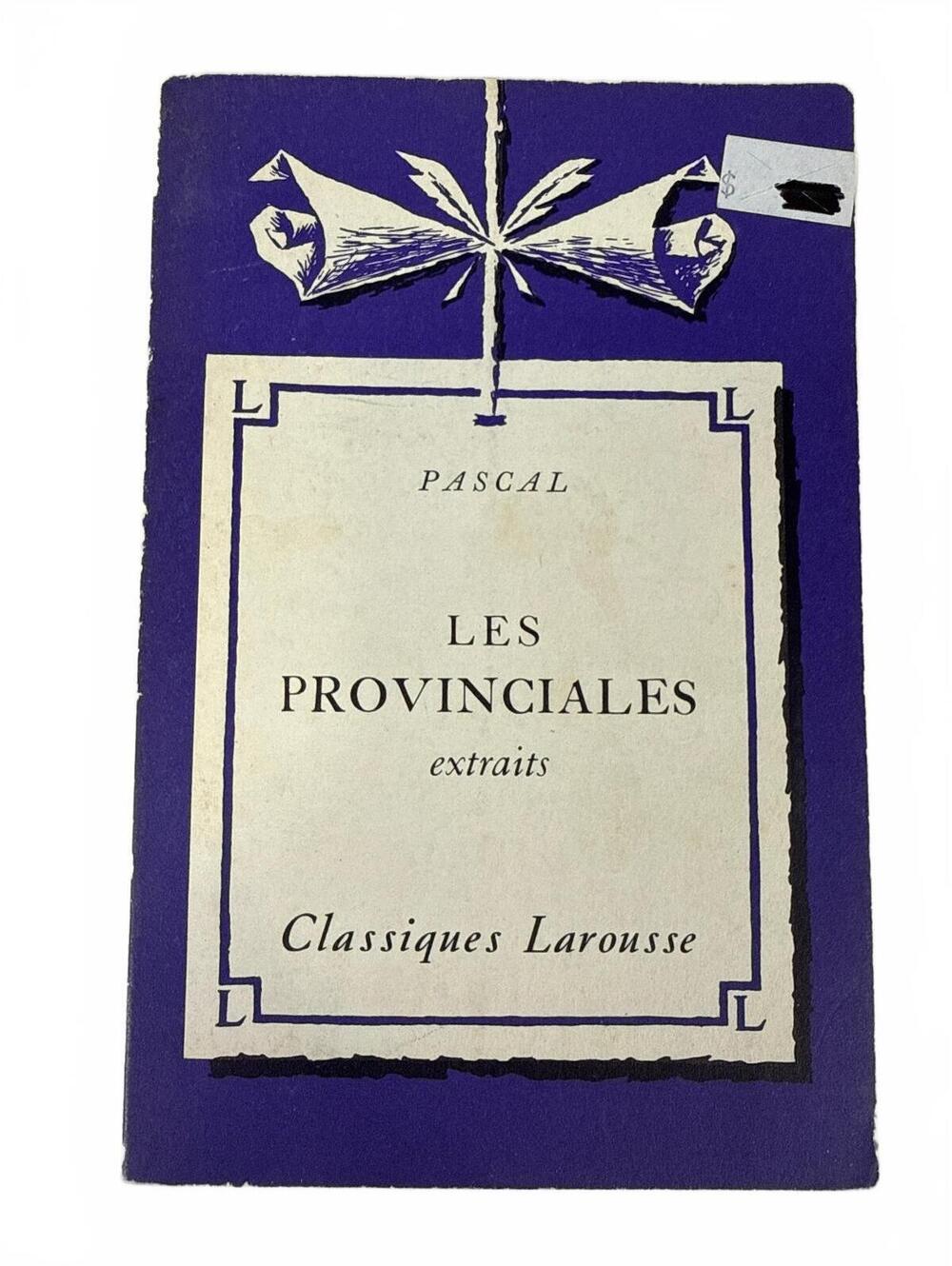 Les Provinciales Extraits by Pascal - Vintage French Classic Literature
